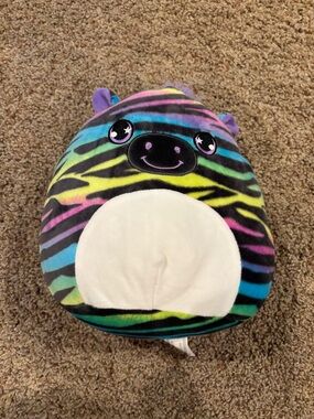 7 in Rainbow Zebra Squishmallow